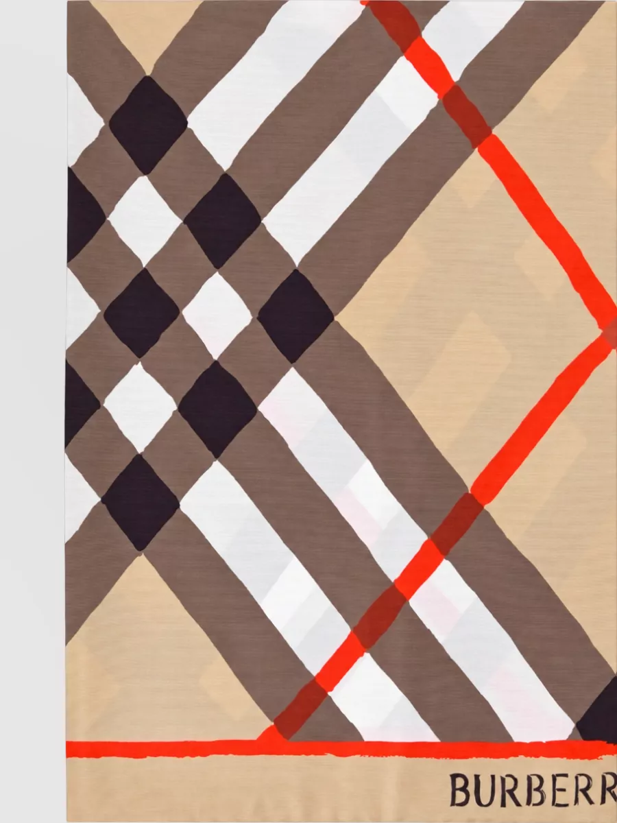 Burberry silk checked scarf