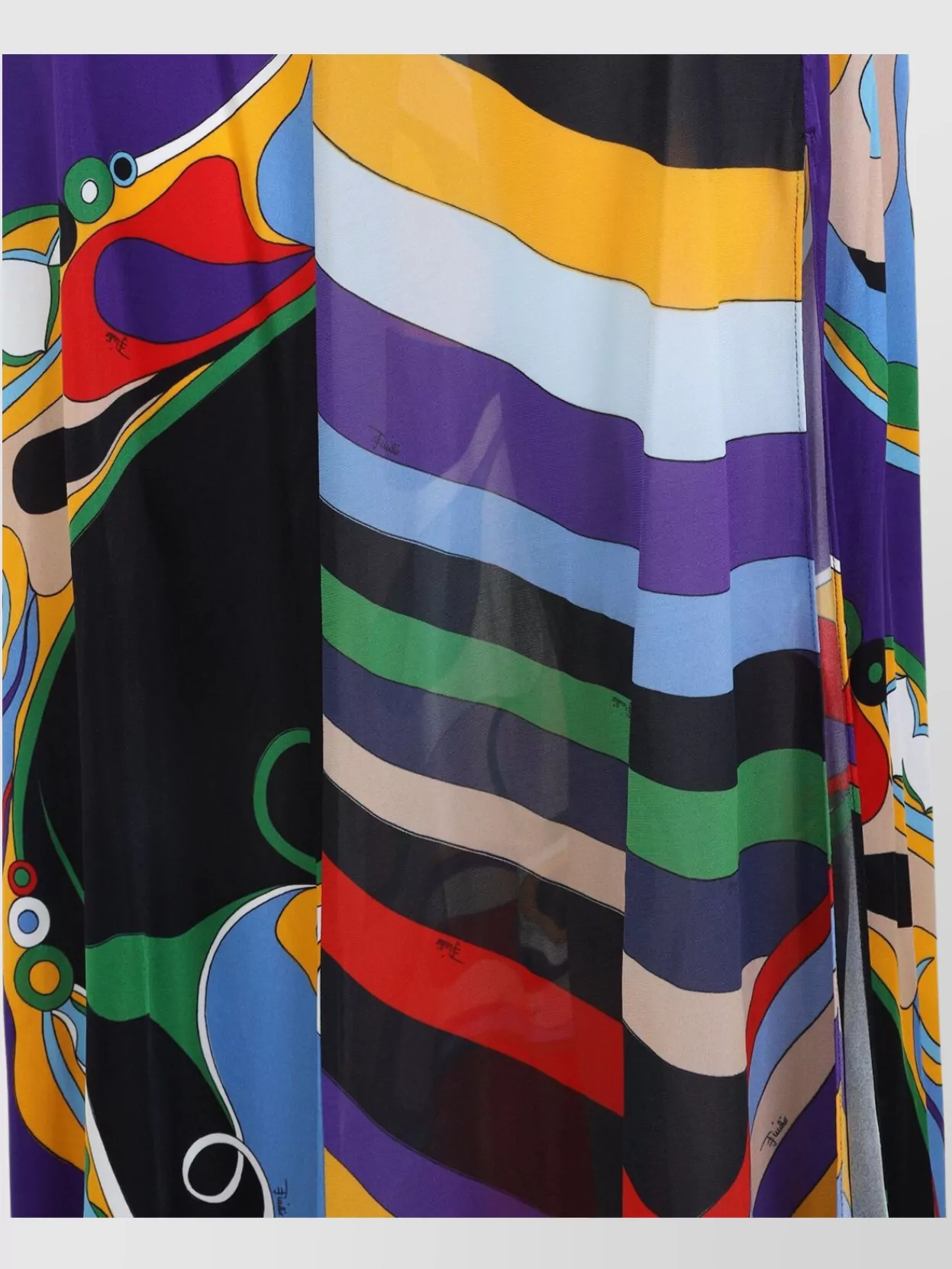 Pucci Orchidee And Iride Print Maxi Dress In Black