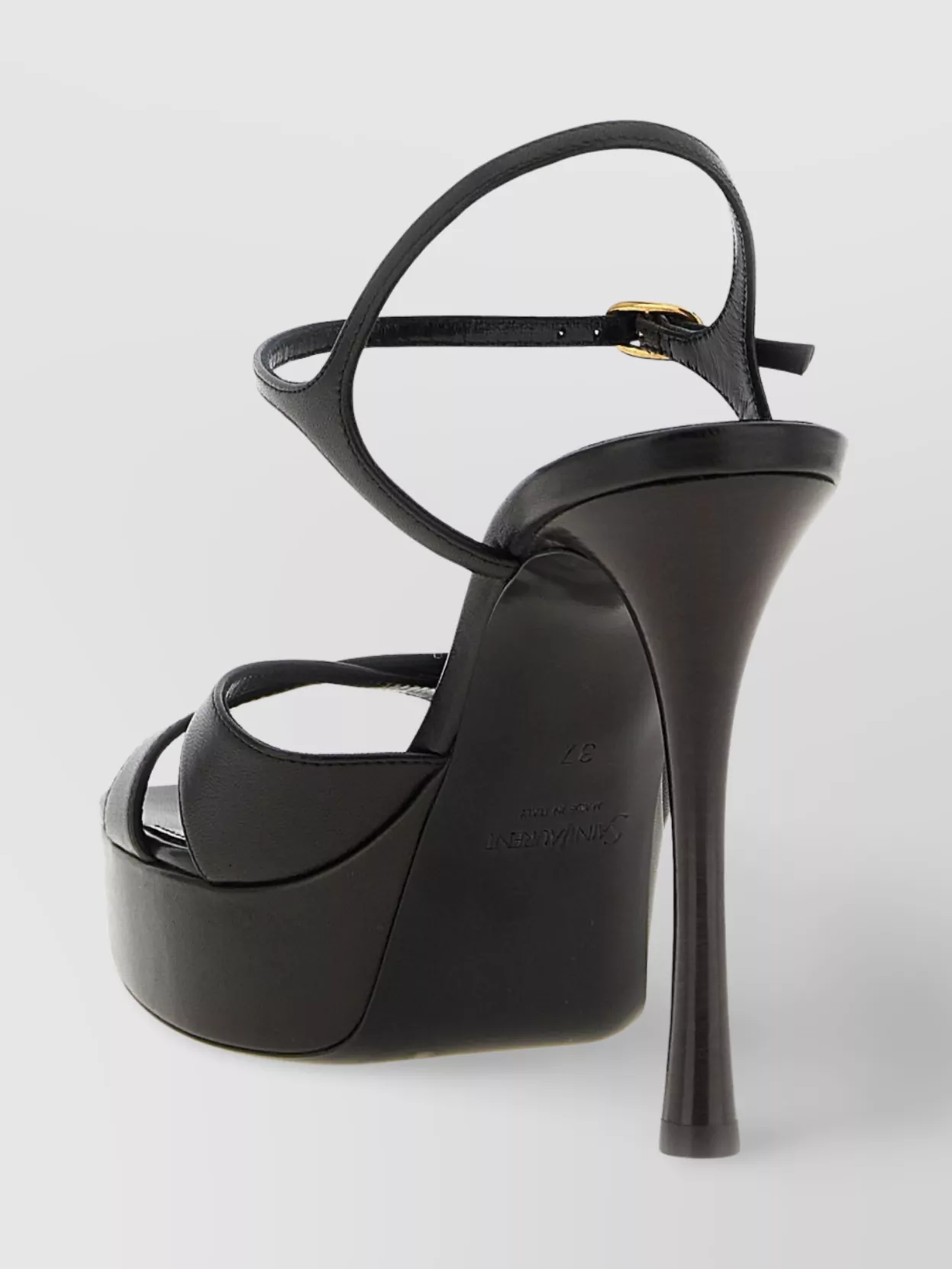 Saint Laurent 'Debbie' Square Toe Platform Sole Strappy Sandals