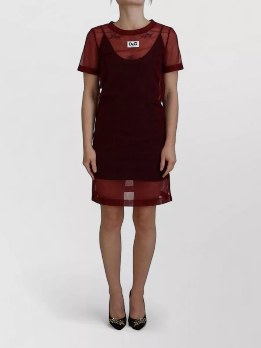 Dolce&Gabbana Nylon embroidered mini dress