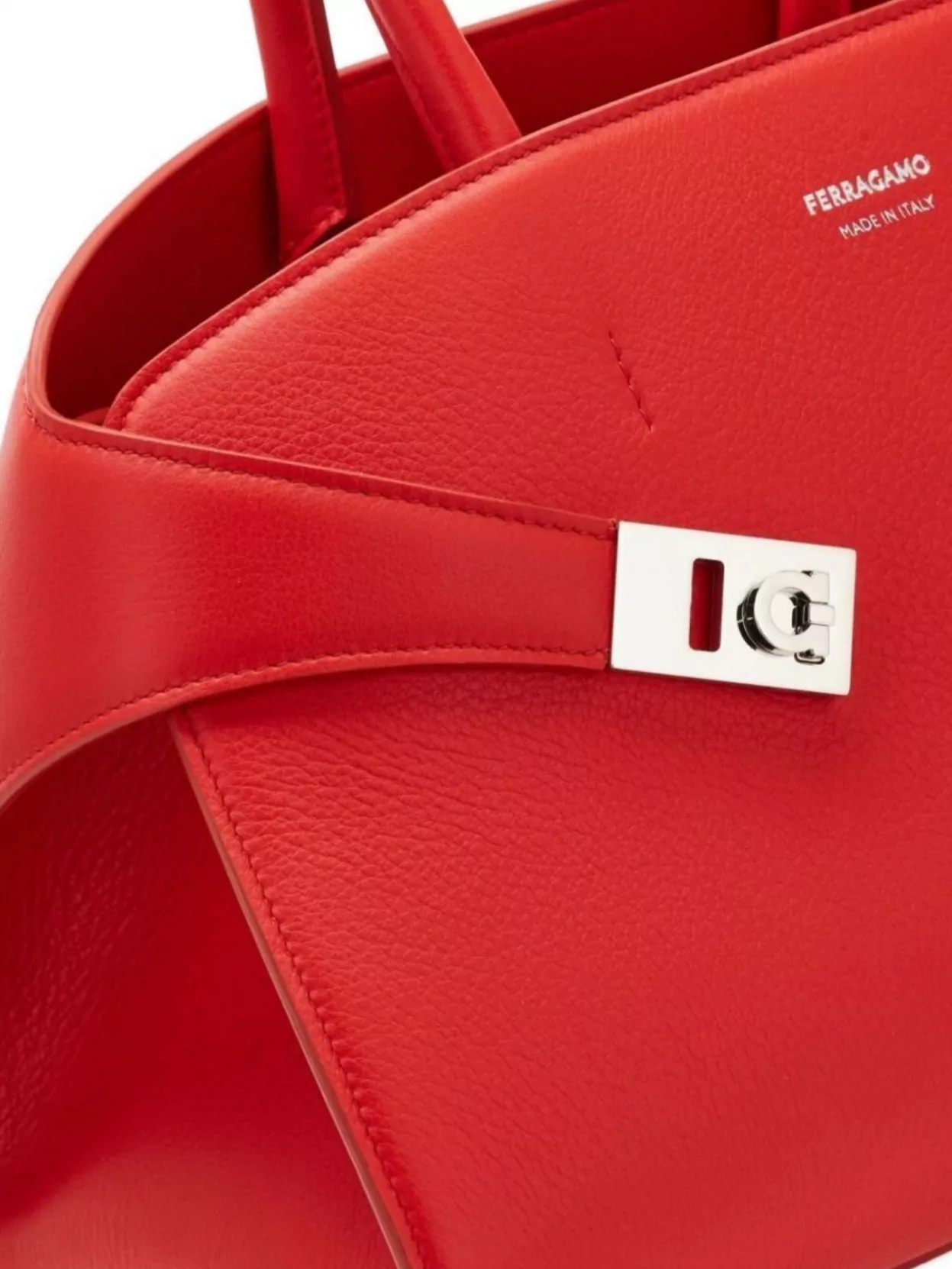 Ferragamo Small Leather Tote Bag Hug