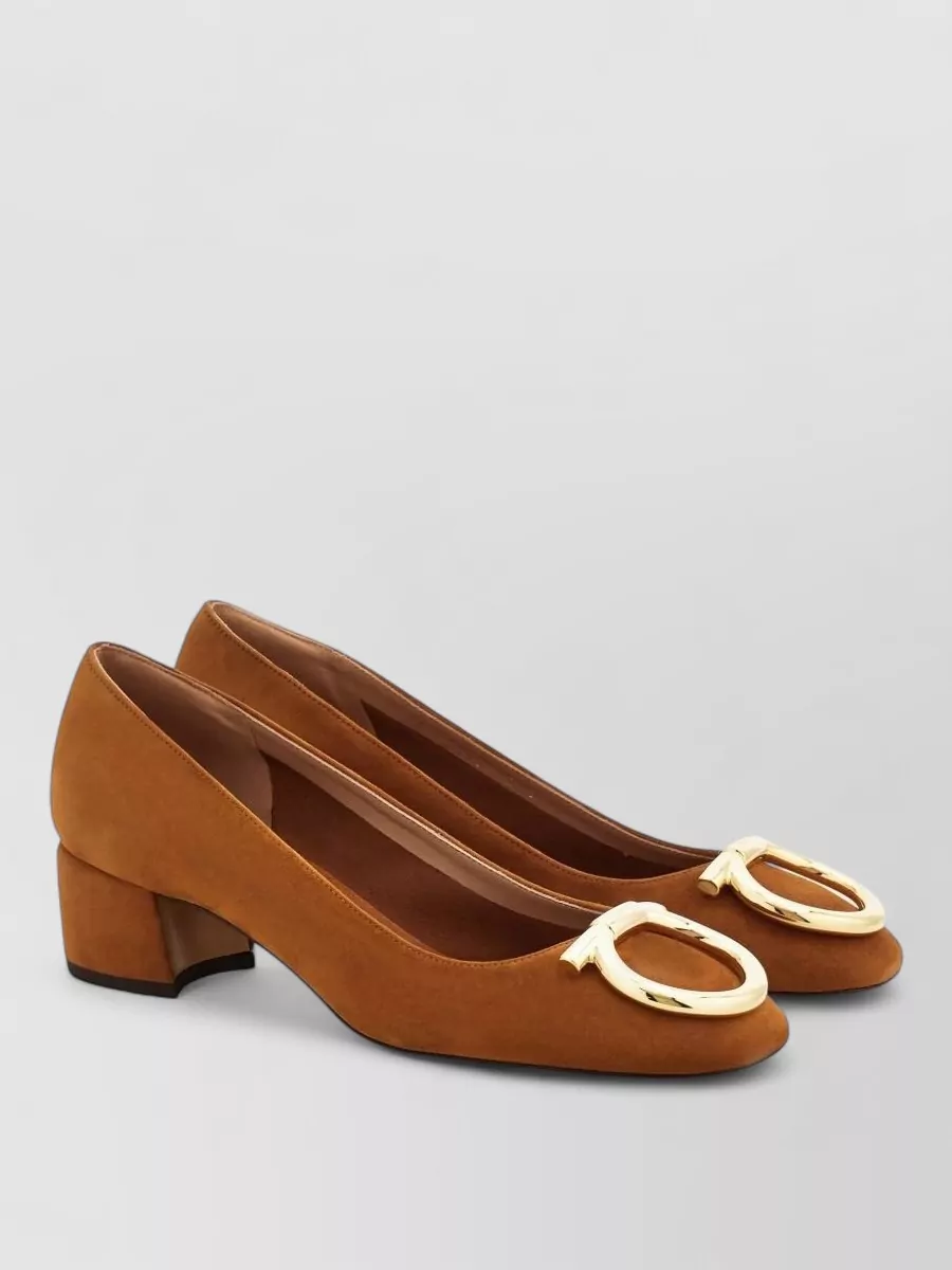 Ferragamo Suede Leather Pumps