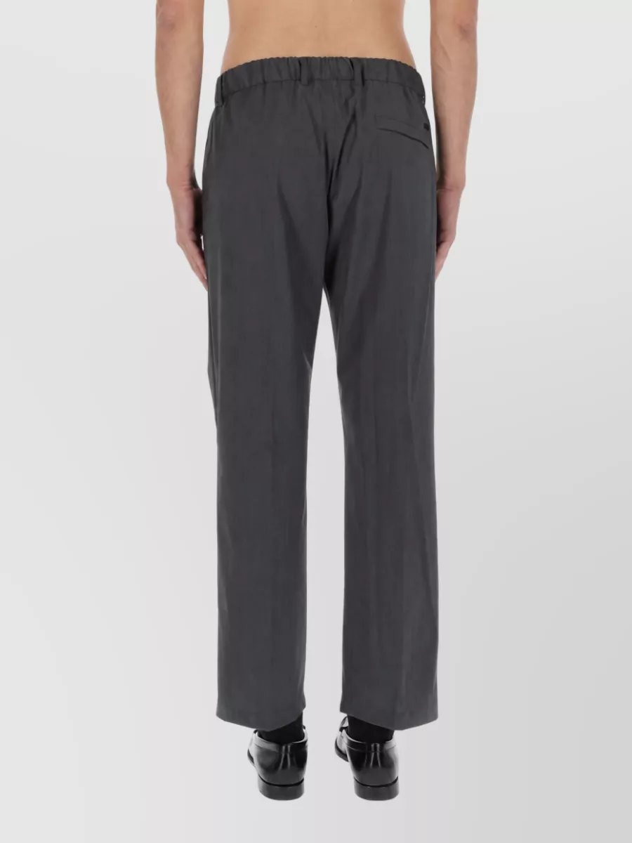 Herno Wool-Blend Straight-Leg Tailored Trousers