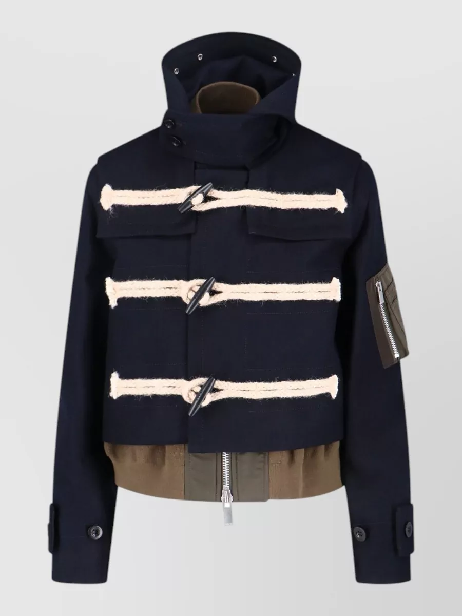 Sacai wool cropped jacket