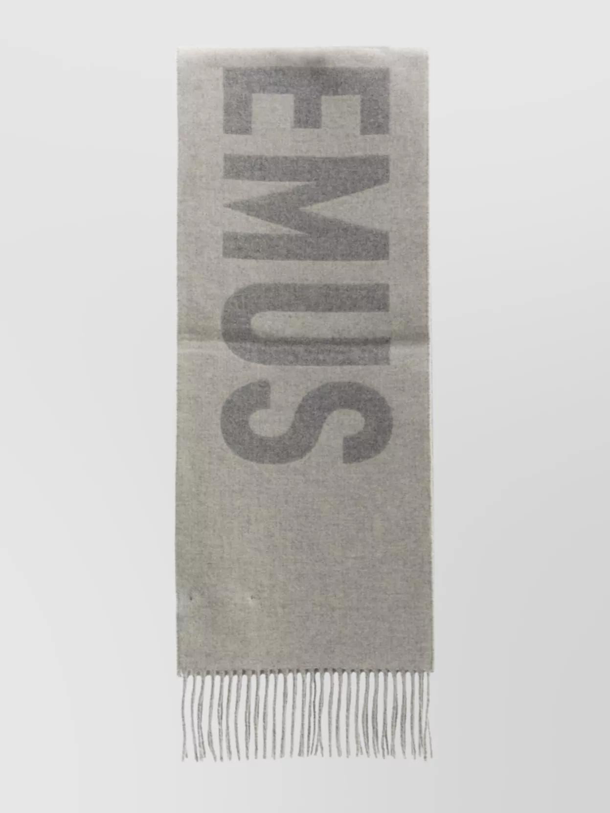 Jacquemus Wool Scarf With Fringed Ends And Large Lettering