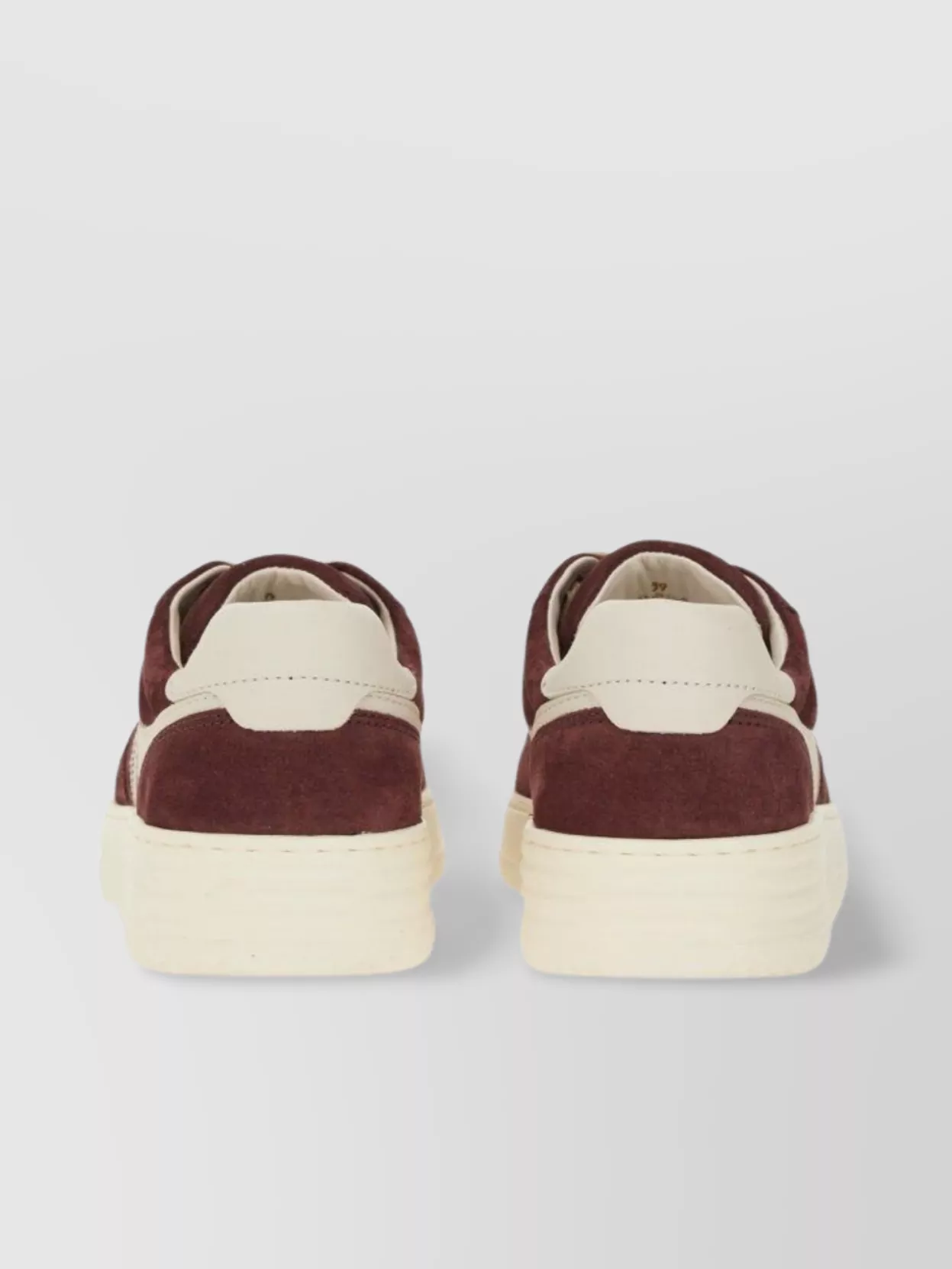 Hogan Suede Rubber Sole Sneakers Perforated Contrast Stitching