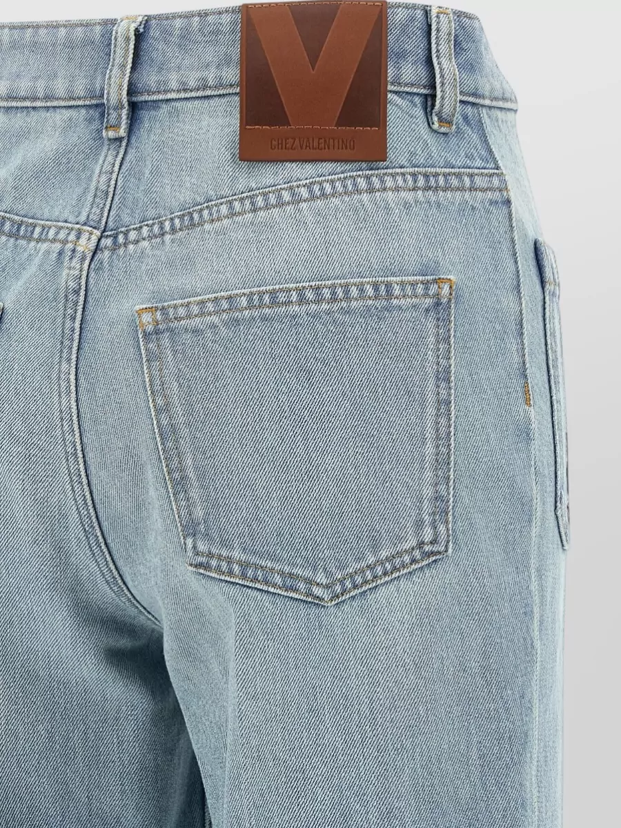 Valentino Garavani Denim High-Rise Straight-Leg Jeans