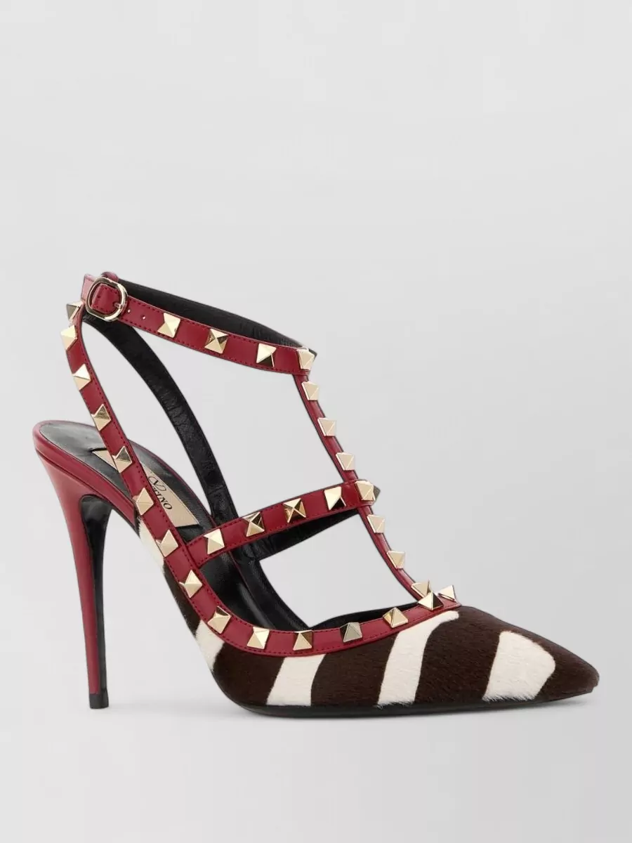 Valentino Garavani leather printed pumps