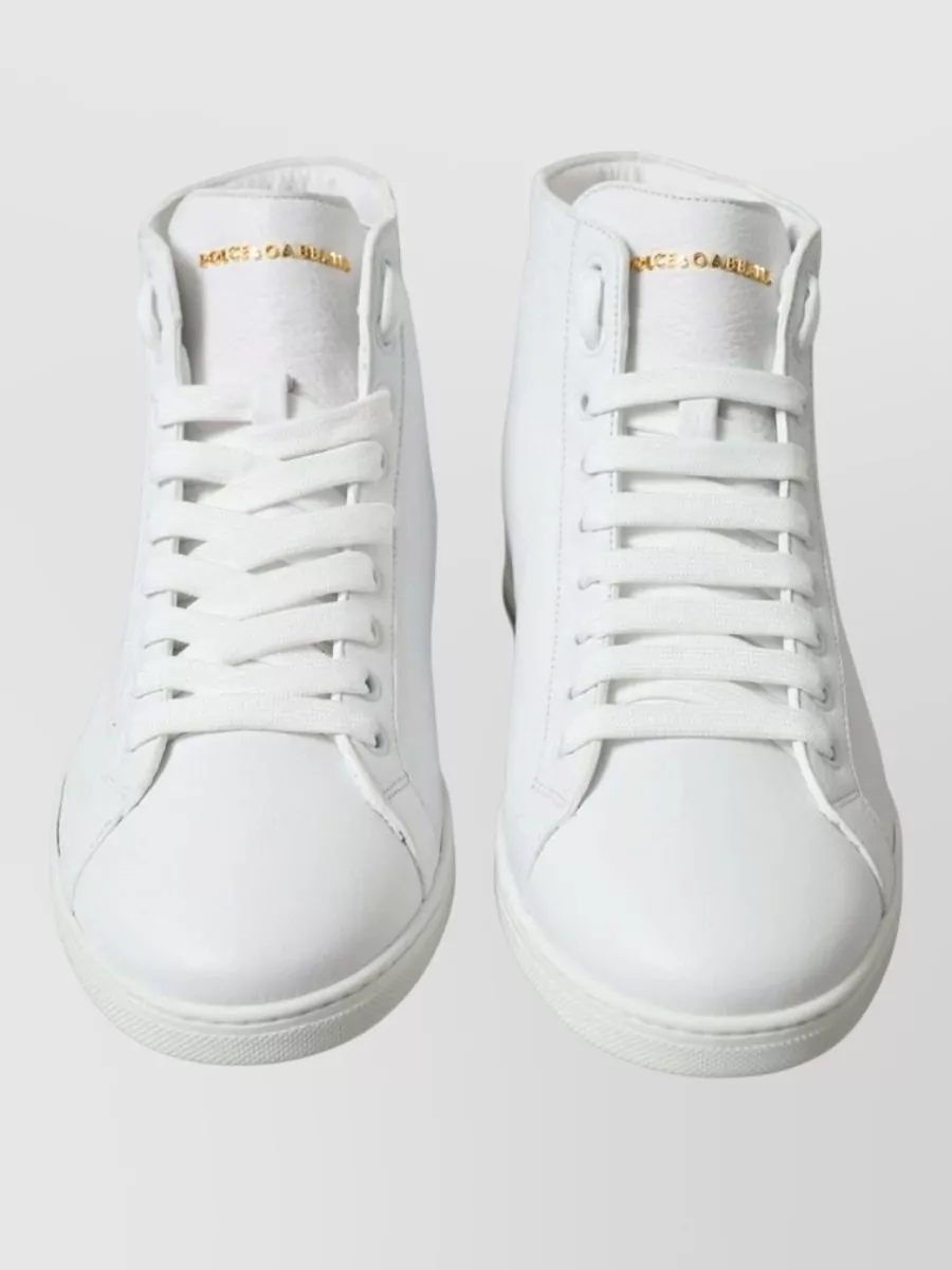 Dolce&Gabbana Leather High-Top Sneakers