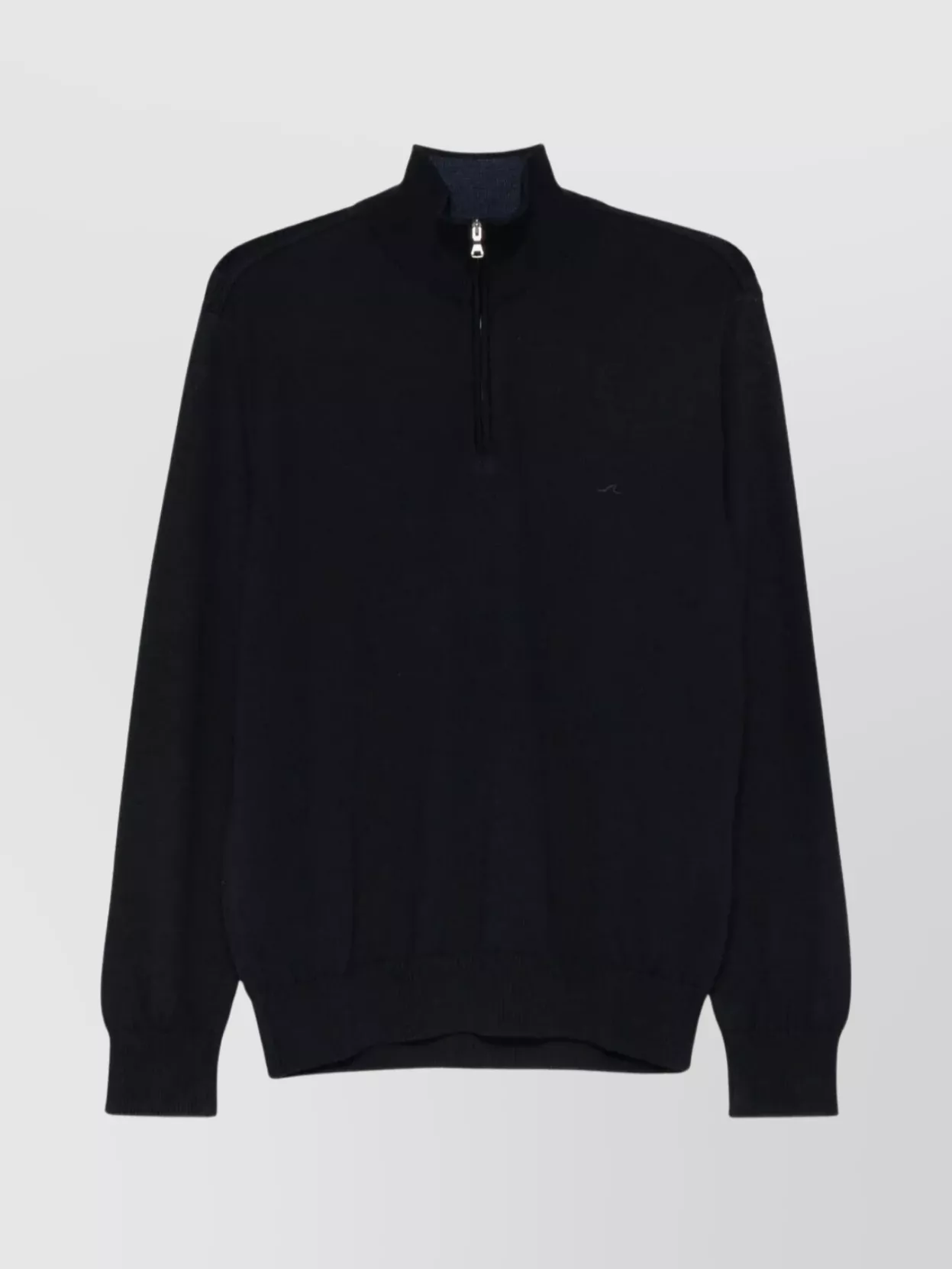 Paul & Shark Maglia Mezza Zip In Cotone E Cashmere In Black