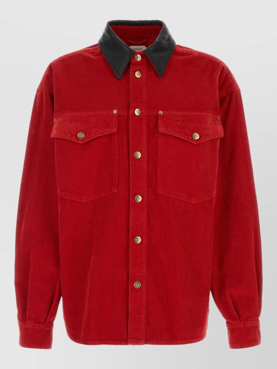 Versace corduroy shirt jacket