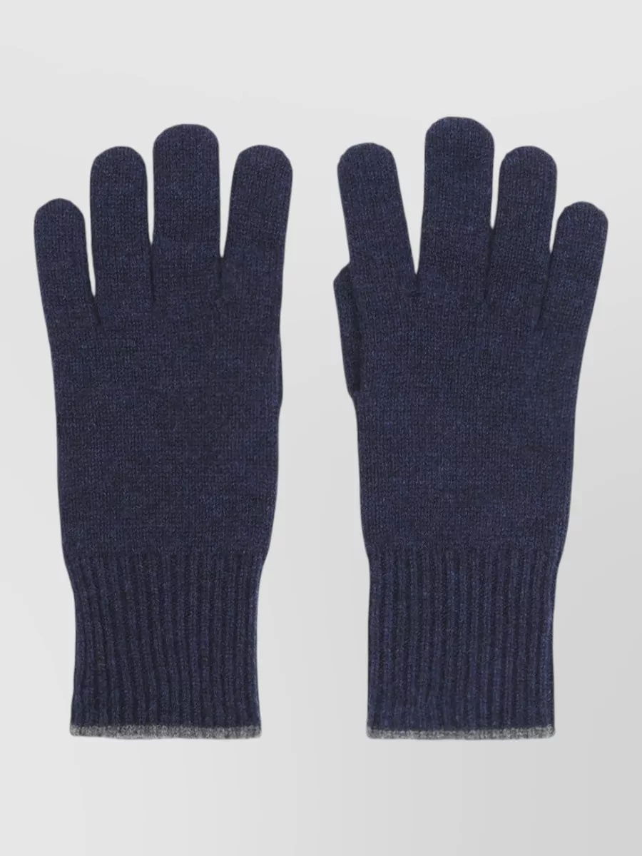 Brunello Cucinelli ribbed cashmere gloves