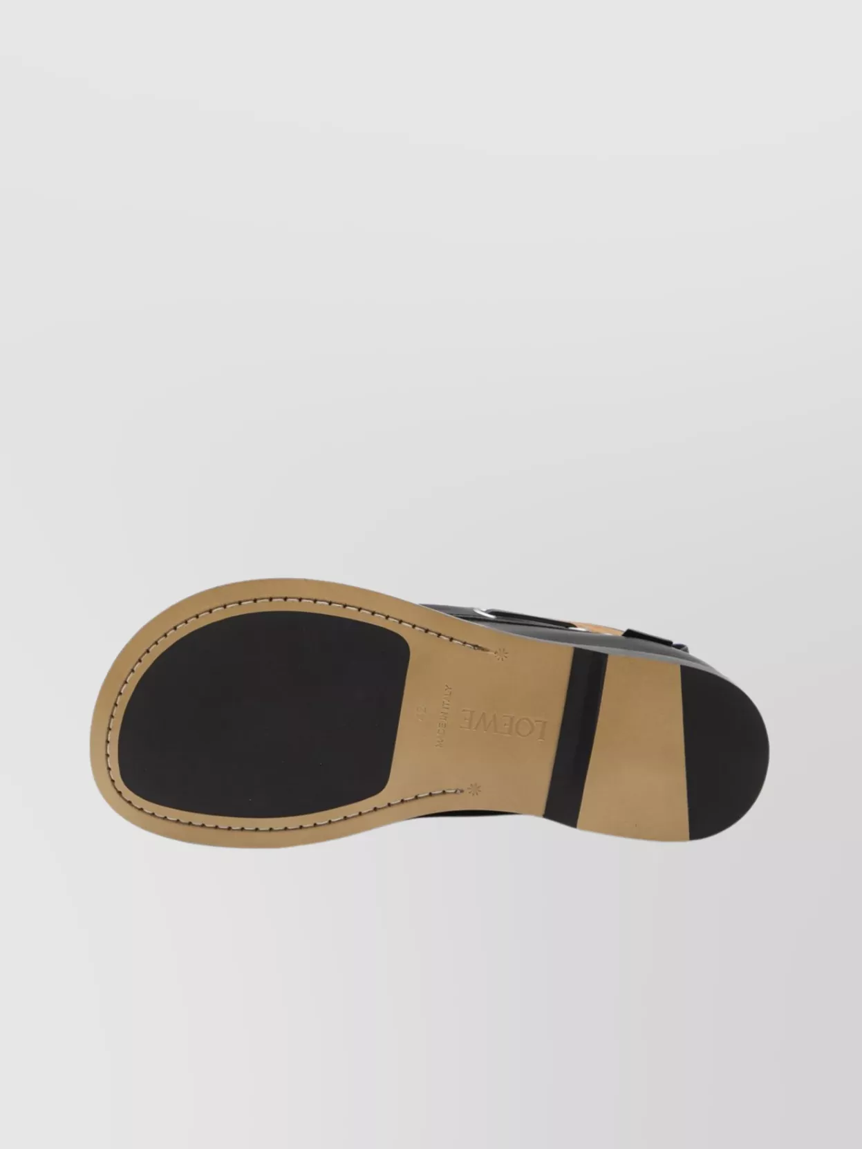 Loewe Rounded Toe Calfskin Bootie With Suede Inserts