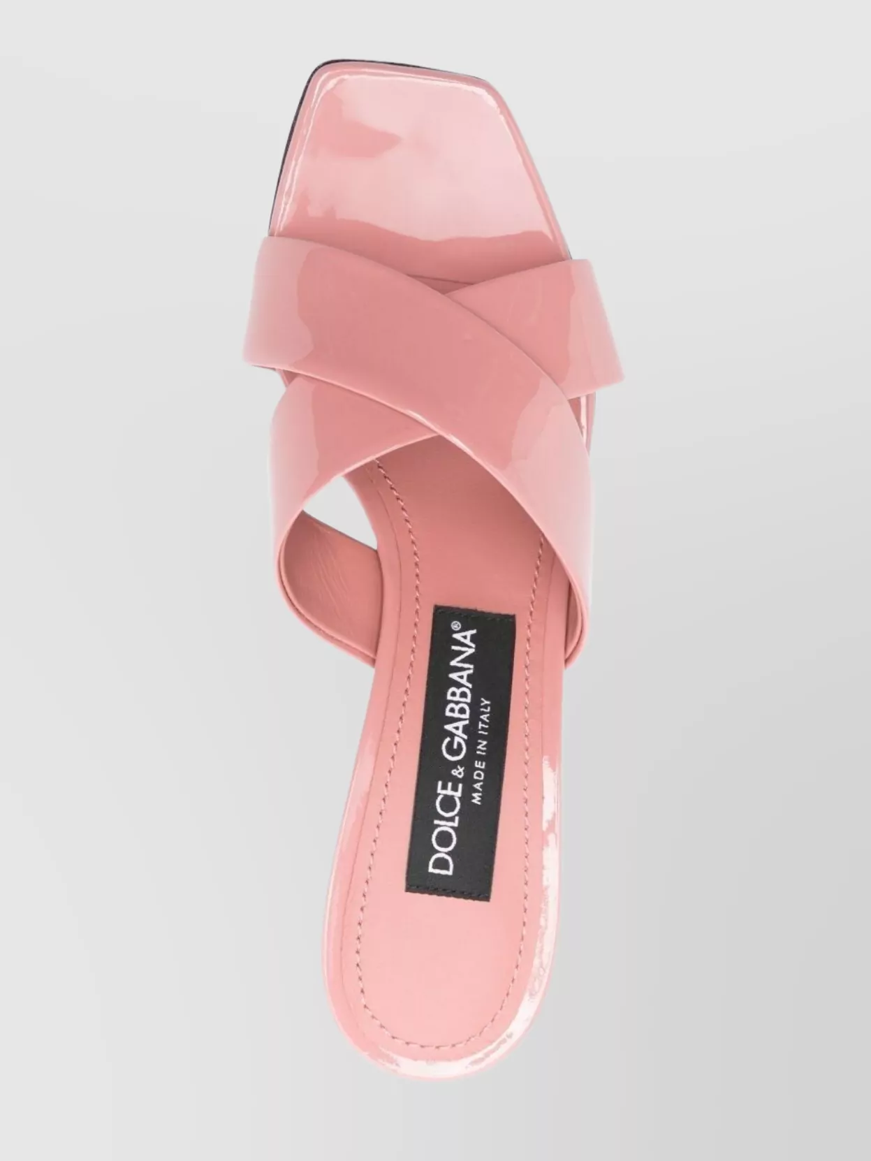 Dolce&Gabbana Mule Leather Sculpted Heel Strappy Design