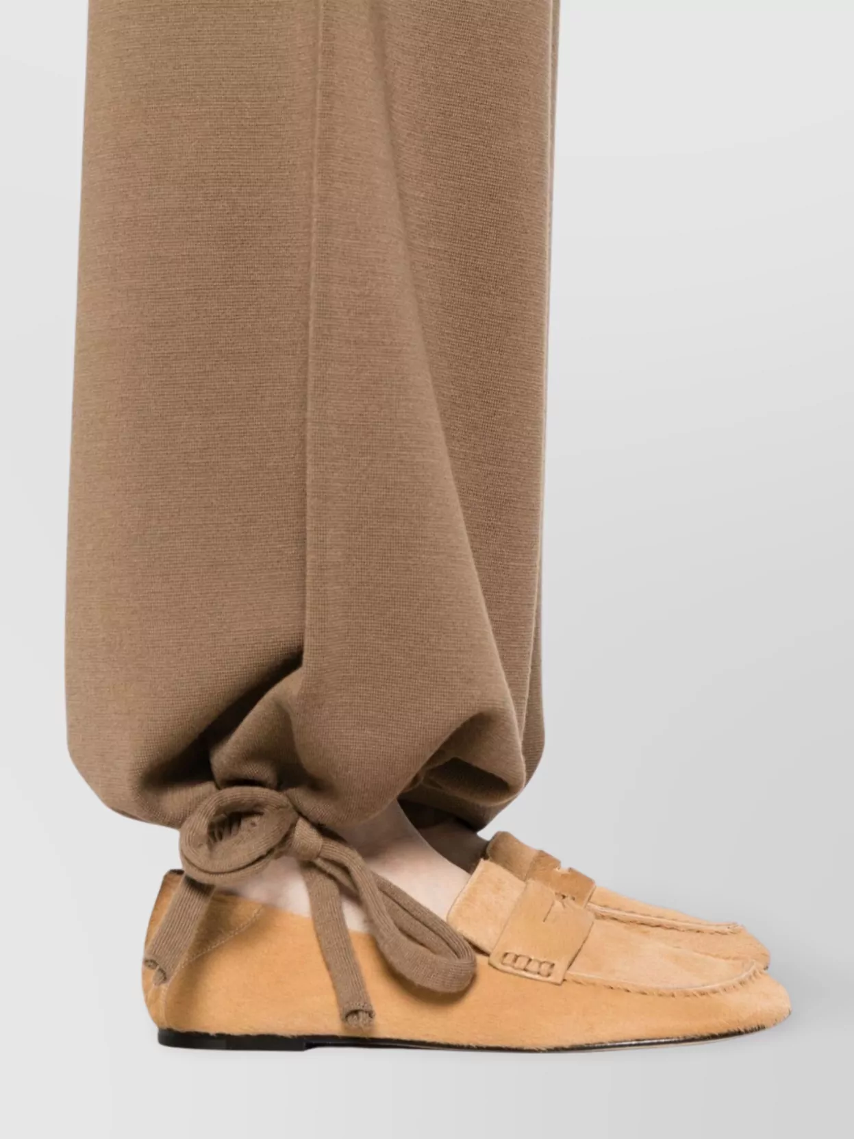Max Mara Ribbed Waist Wool Trousers