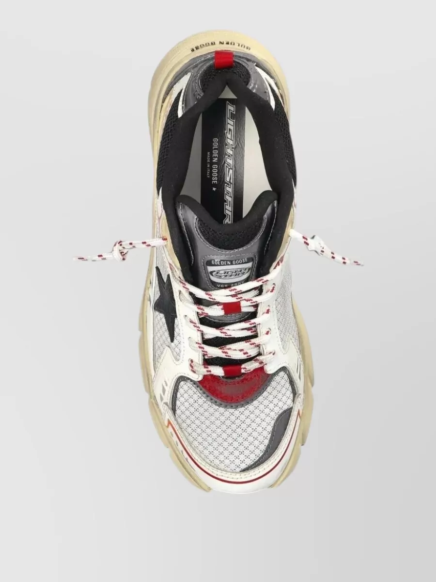 Golden Goose Leather Mesh Low-Top Sneakers