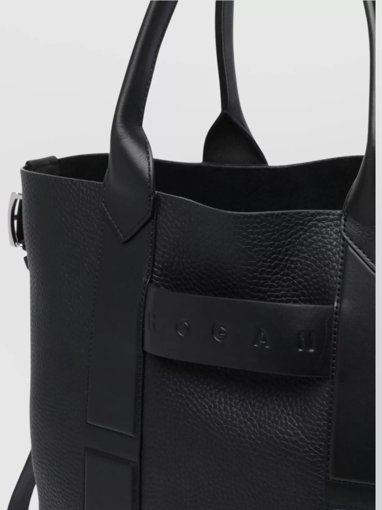 Hogan Handbag With Textured Finish And Double Handle