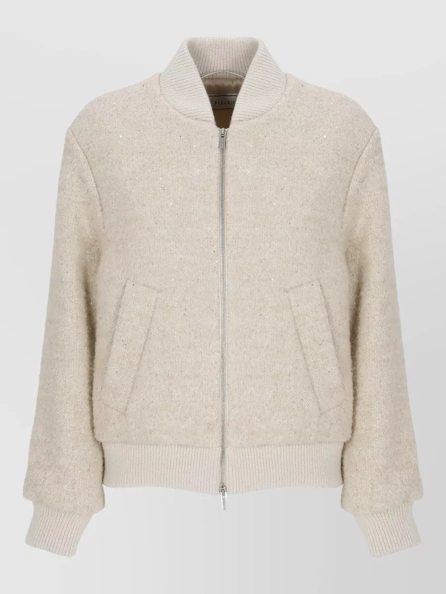 Peserico Sequinned oversized coat