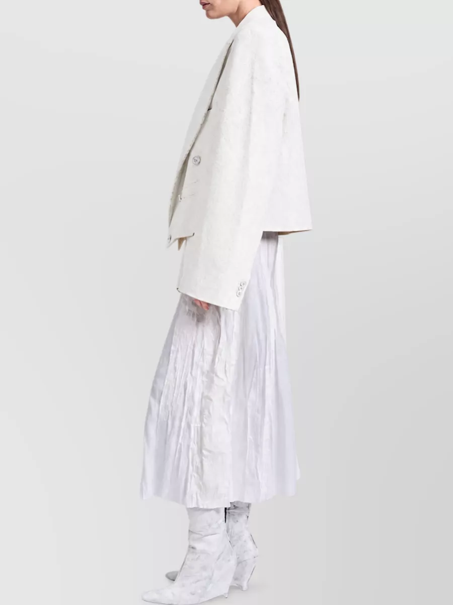 Maison Margiela Wool Cropped Double-Breasted Blazer