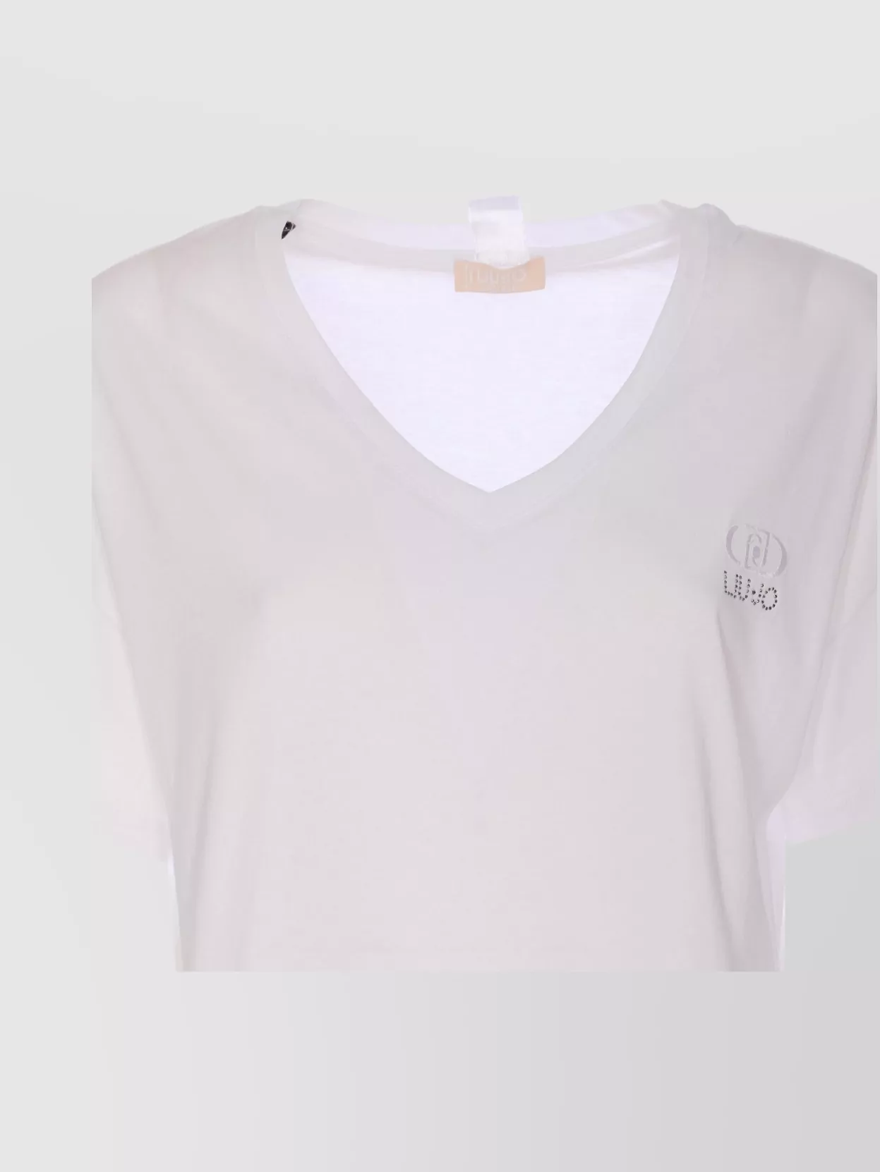 Liu •jo Crewneck And V-neck T-shirt With Scarf Accessory
