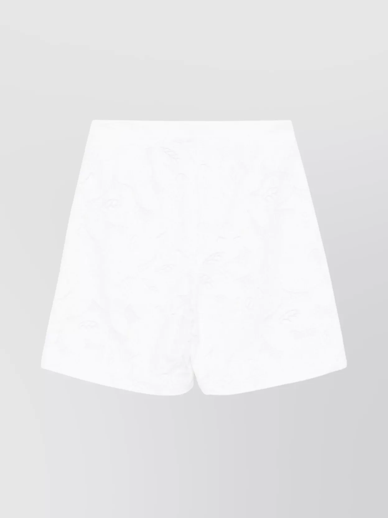 Boss High-Waisted Textured Fabric Shorts Two Pockets