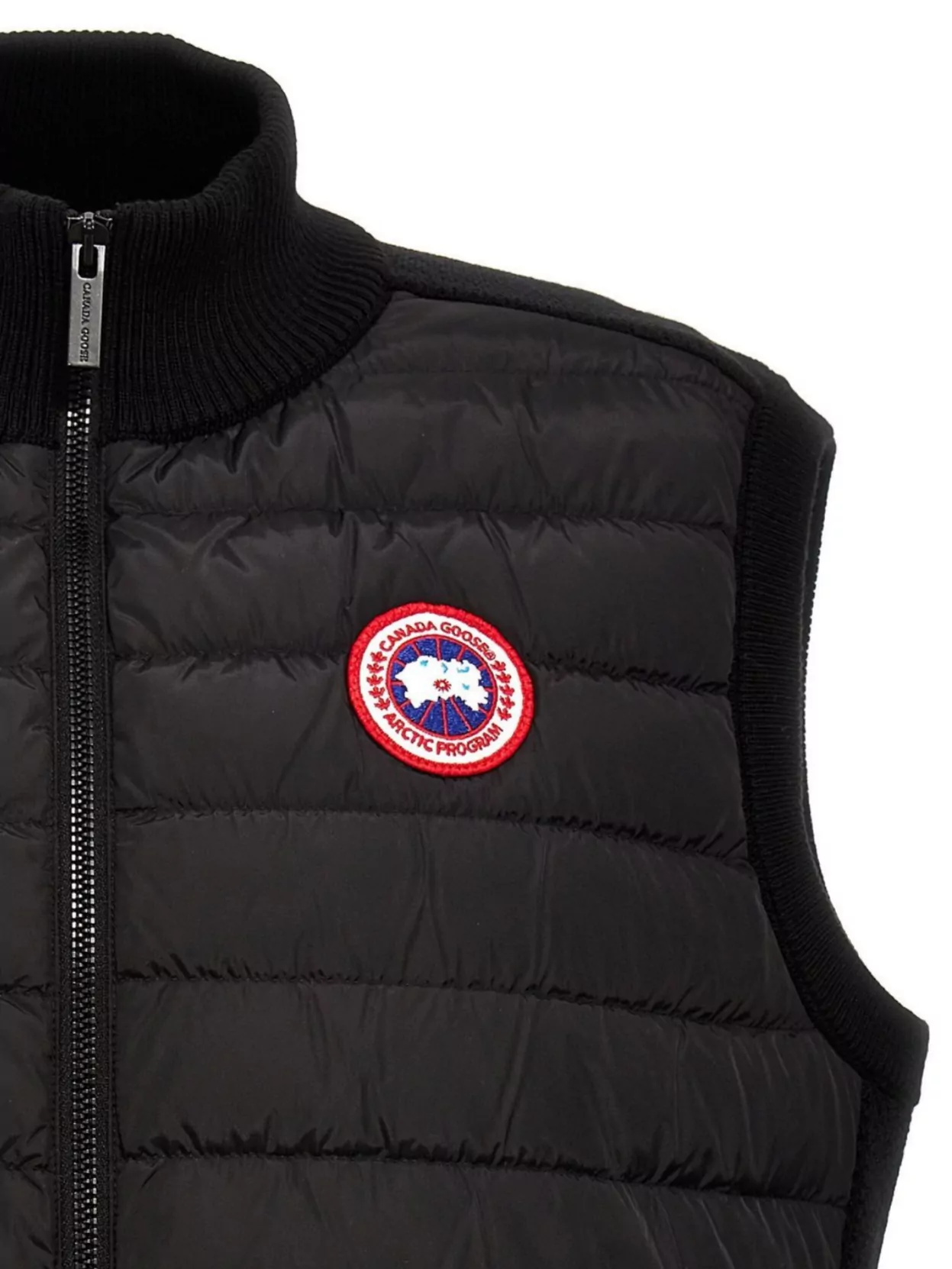 Canada Goose Knit Quilted Ribbed Sleeveless Vest