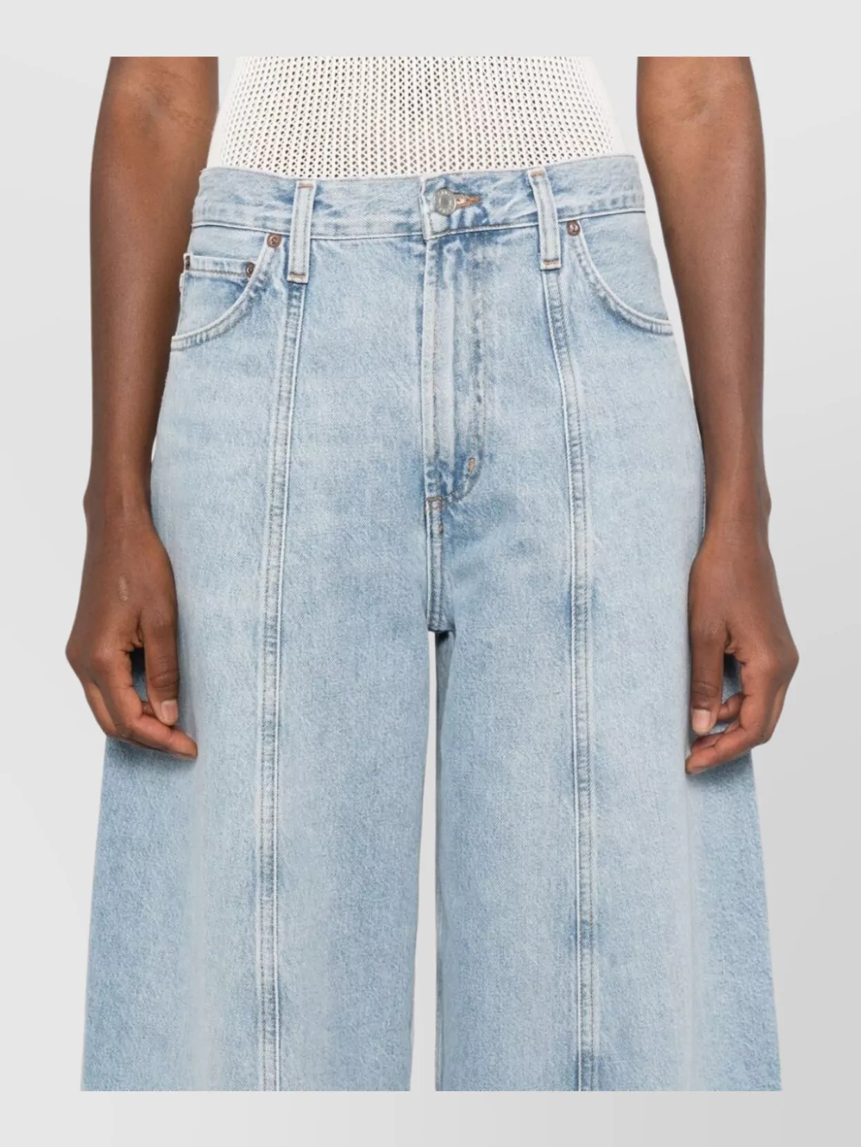 Agolde Kristen Jeans Belt Loops Contrast Stitching
