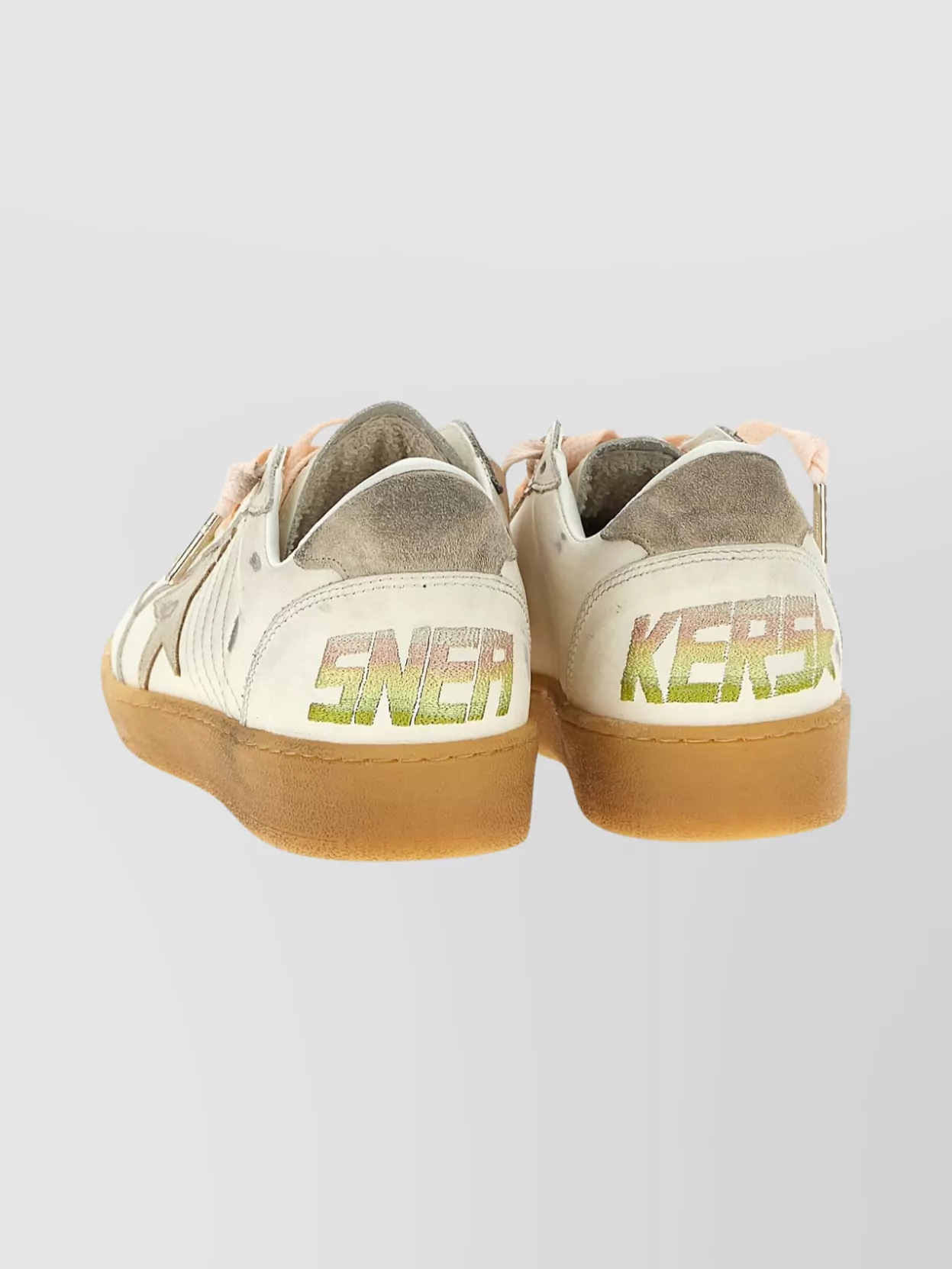 Golden Goose Stylish Low-top Sneakers Dual-color Laces In White