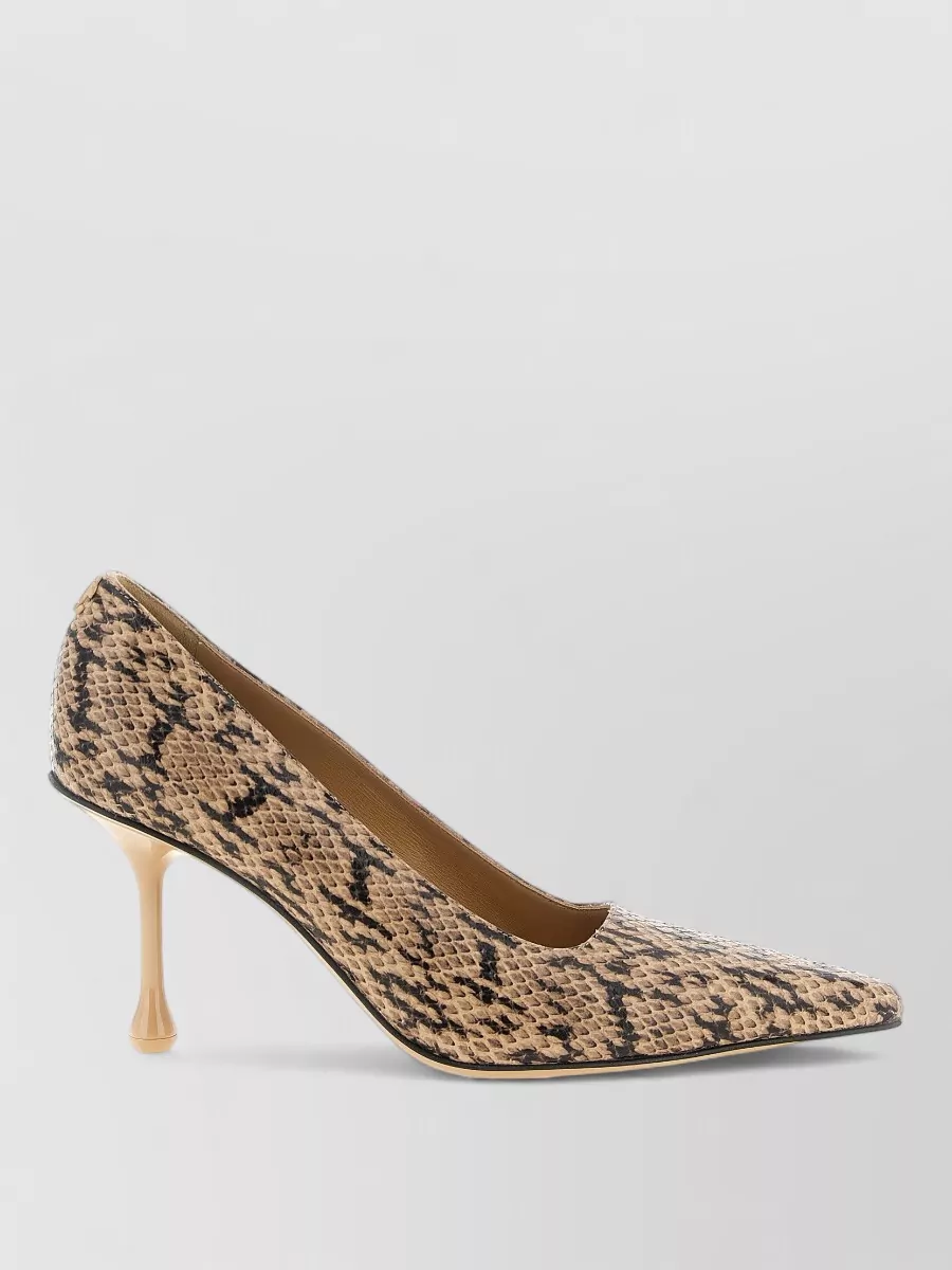 Jimmy Choo Leather Snake-Effect Pumps