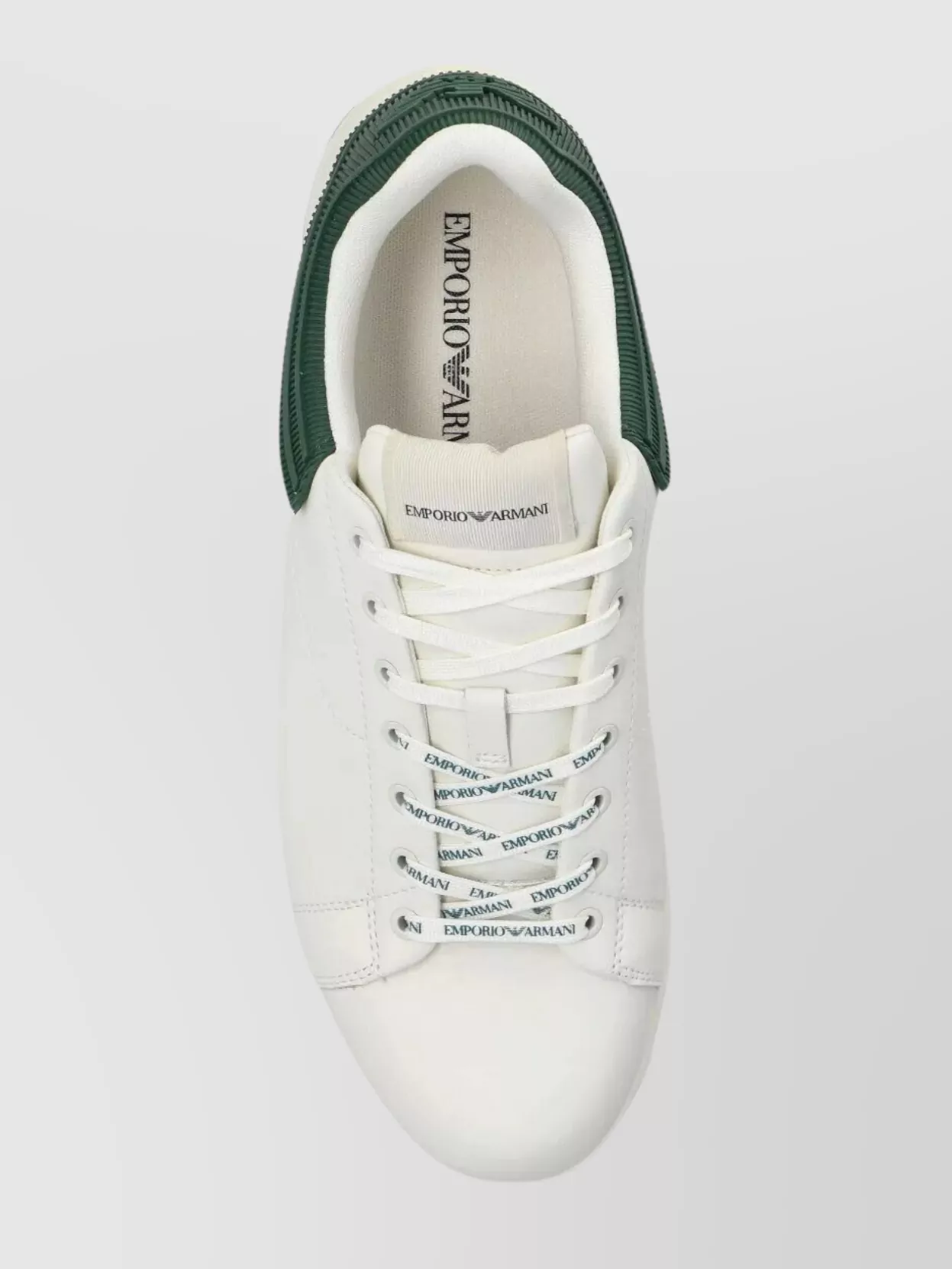 Emporio Armani Heel Tab Flat Sole Round Toe Sneakers