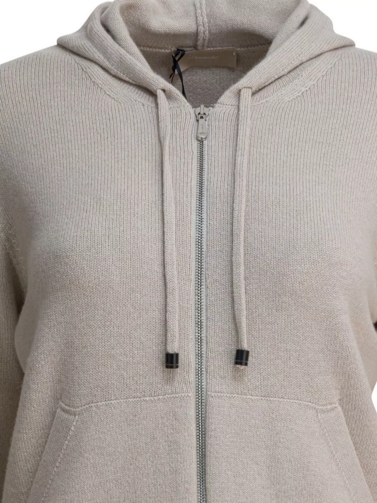 Drumohr Hooded Knitwear With Front Pockets And Ribbing