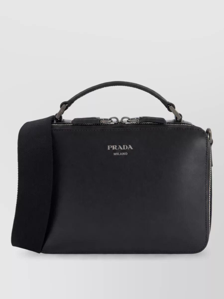 Prada leather clutch bag