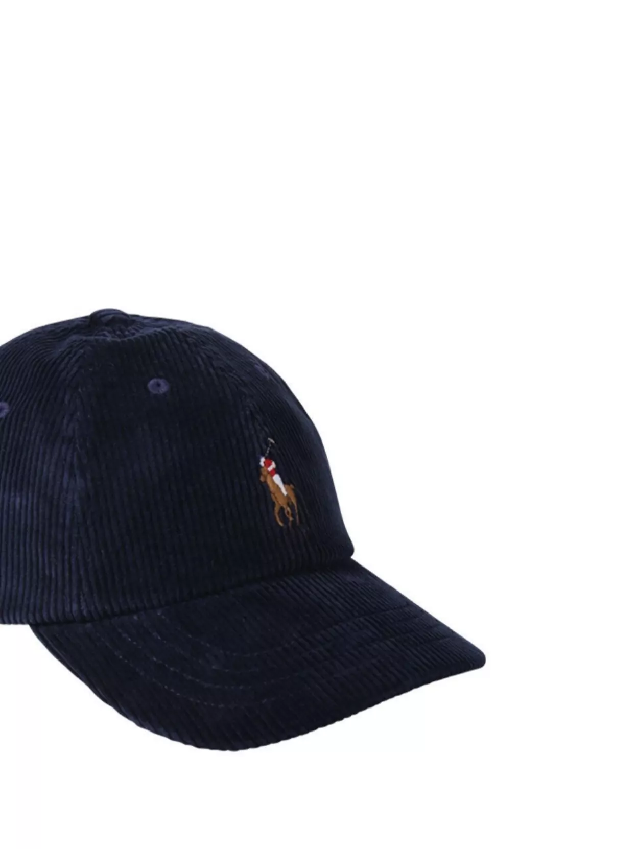Ralph Lauren Curved Brim Corduroy Baseball Cap With Strap