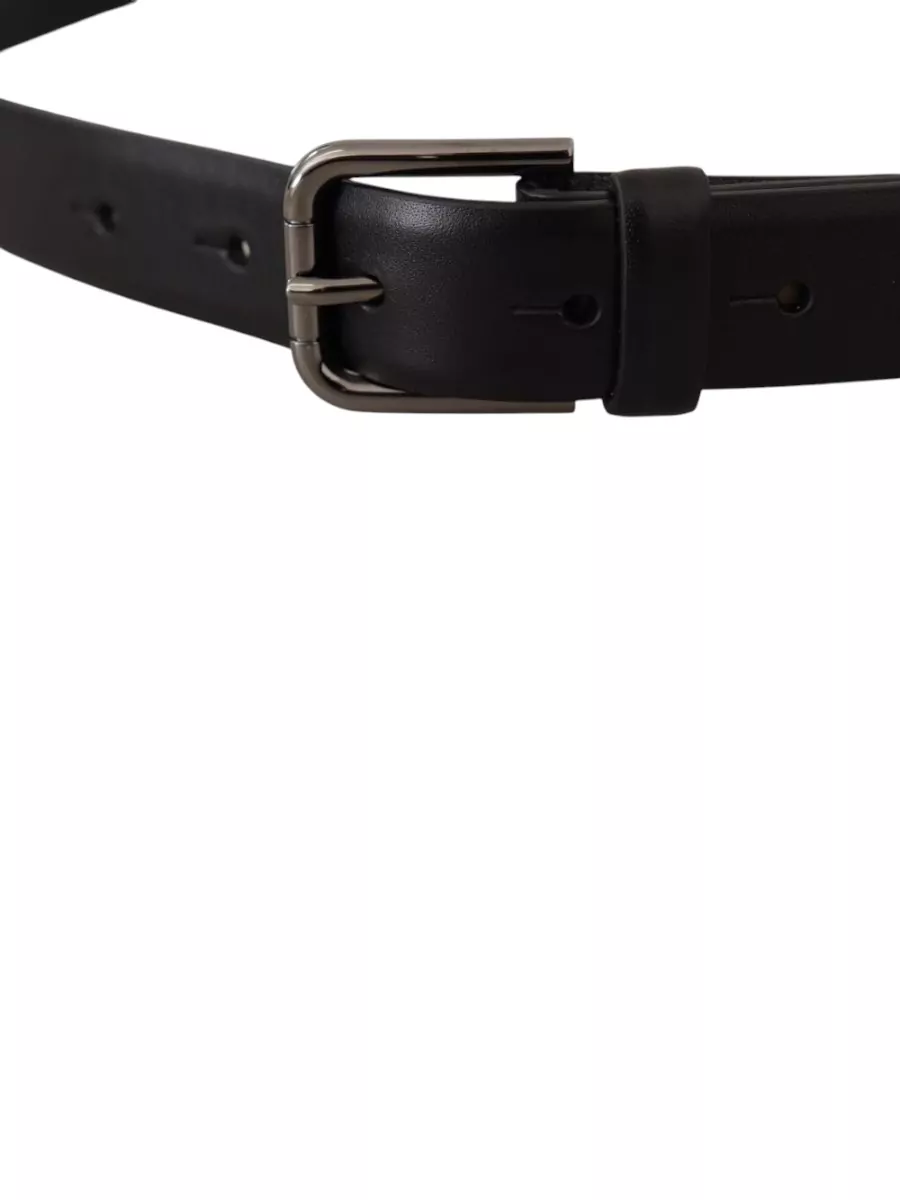 Dolce&Gabbana Leather Logo Buckle Belt