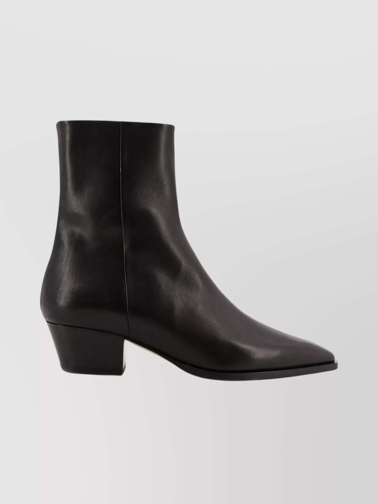 Aeyde Ankle Leather Boots Block Heel
