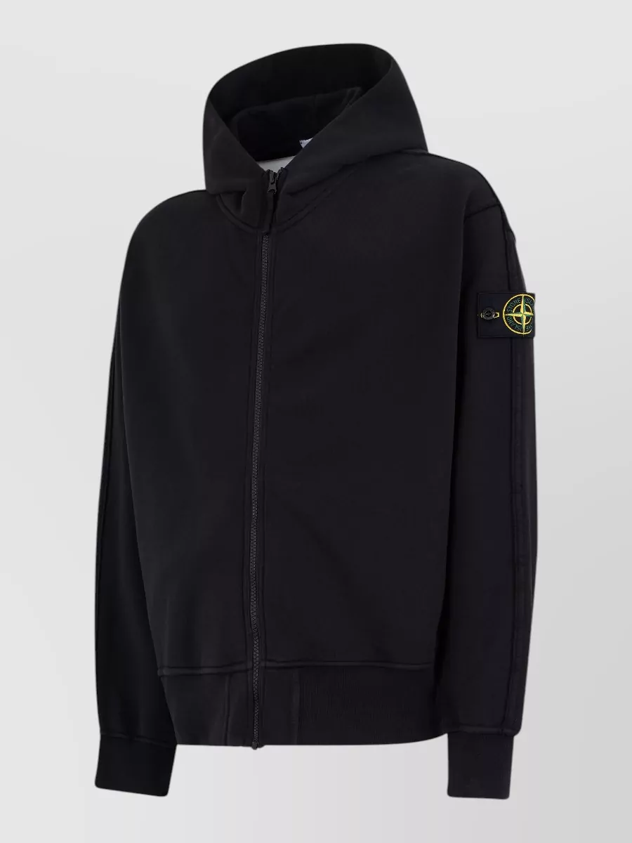Stone Island Cotton Zip-Up Hoodie