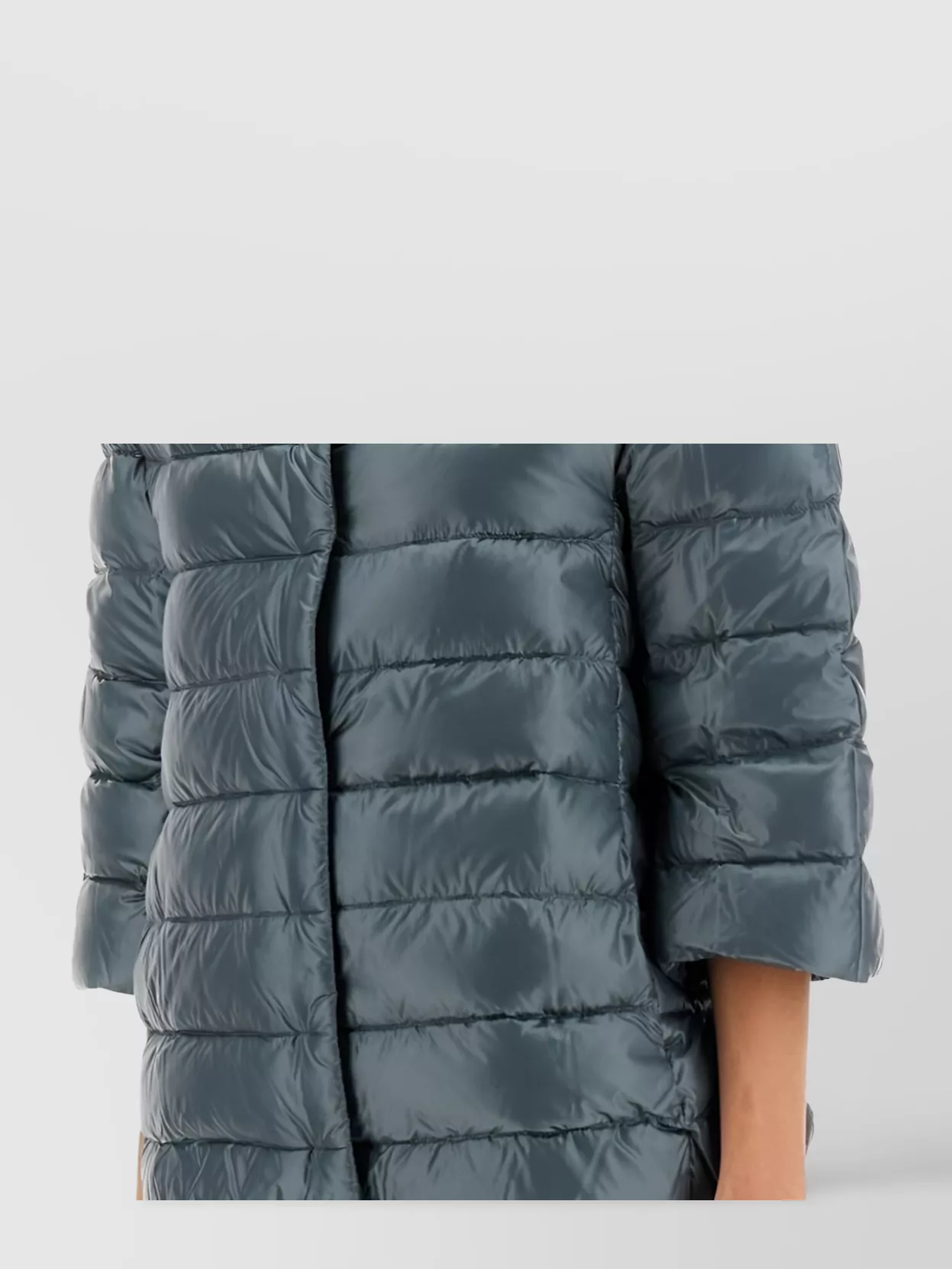 Herno Aminta Padded Quilted Jacket With High Collar In Gray