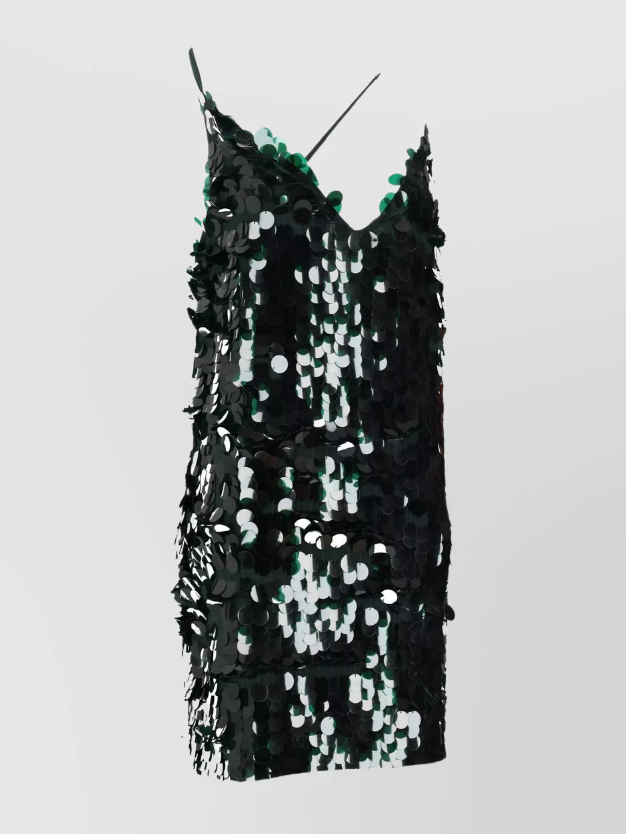 Parosh Mini Sequin Dress Spaghetti Straps