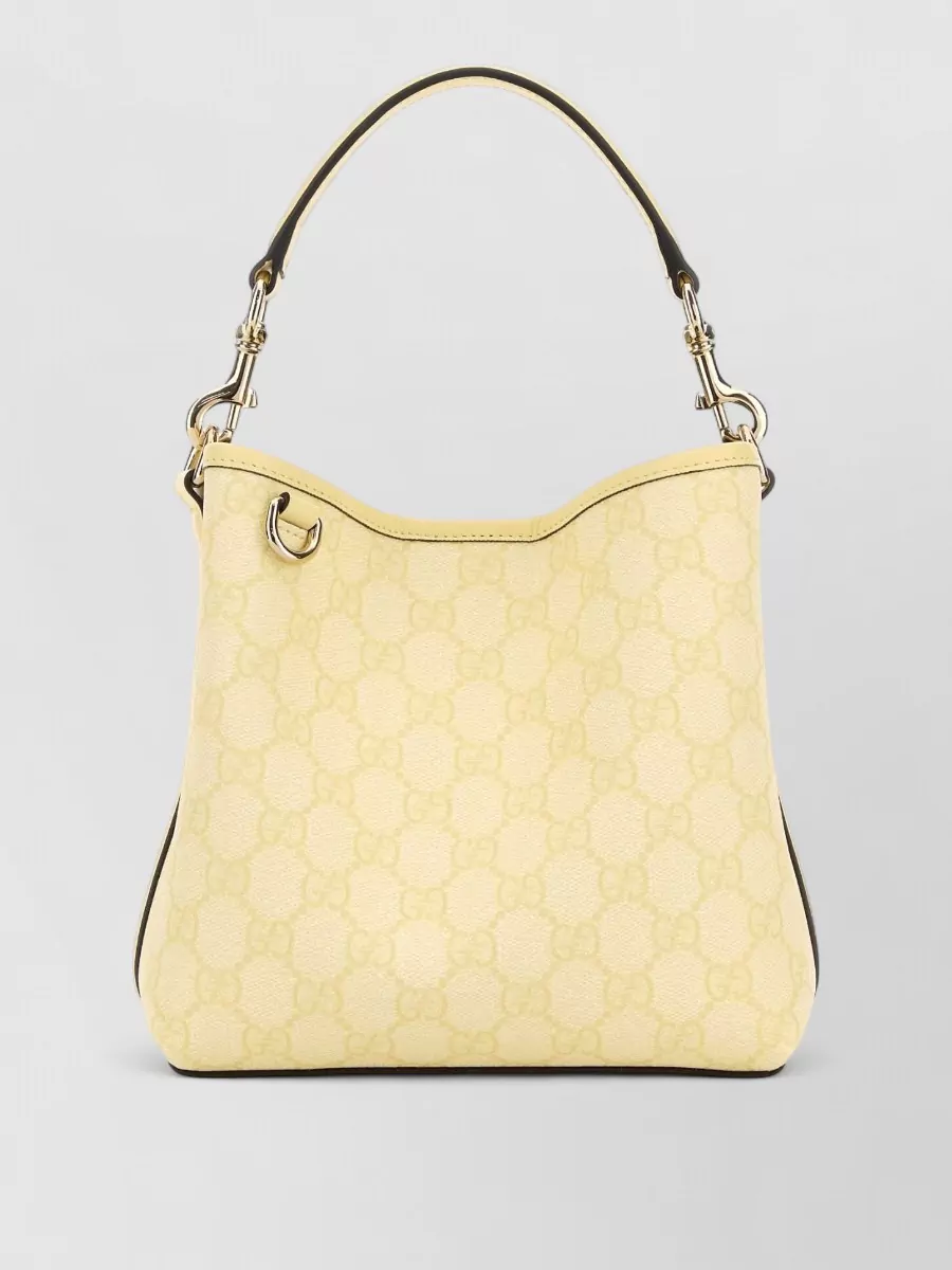 Gucci Gg Enblem Printed Canvas Shoulder Bag