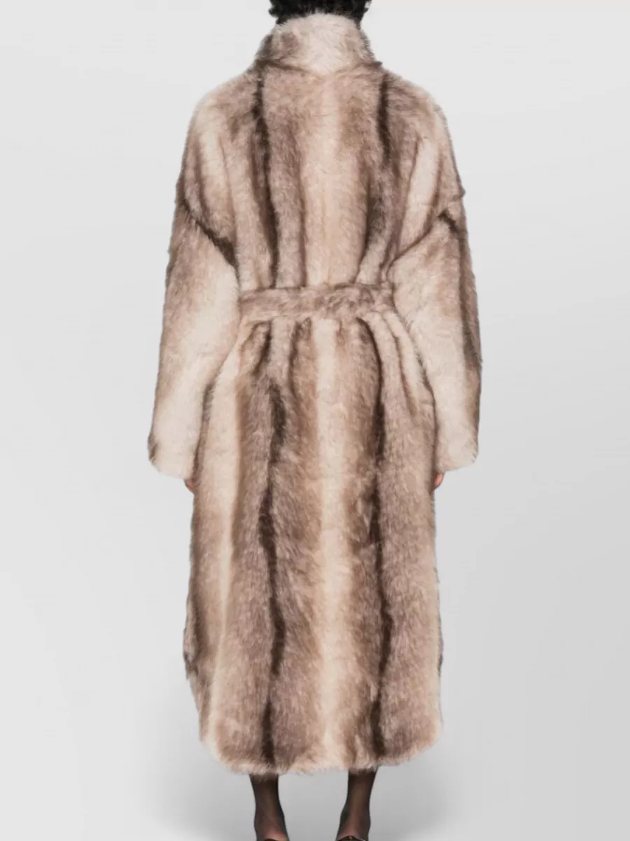 The Frankie Shop Faux Fur Oversized Maxi Belted Coat