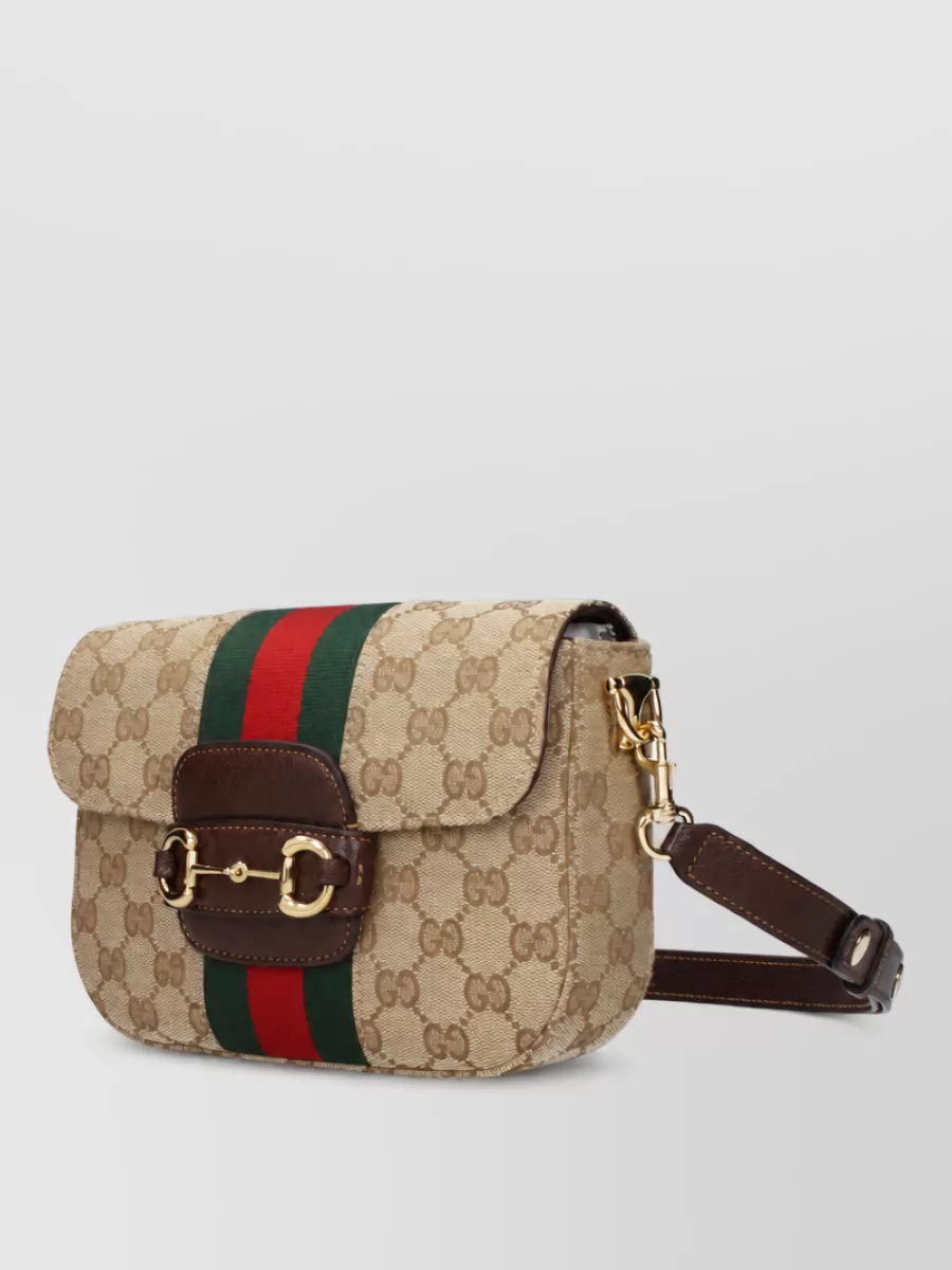 Gucci Horsebit 1955 Fabric Shoulder Bag