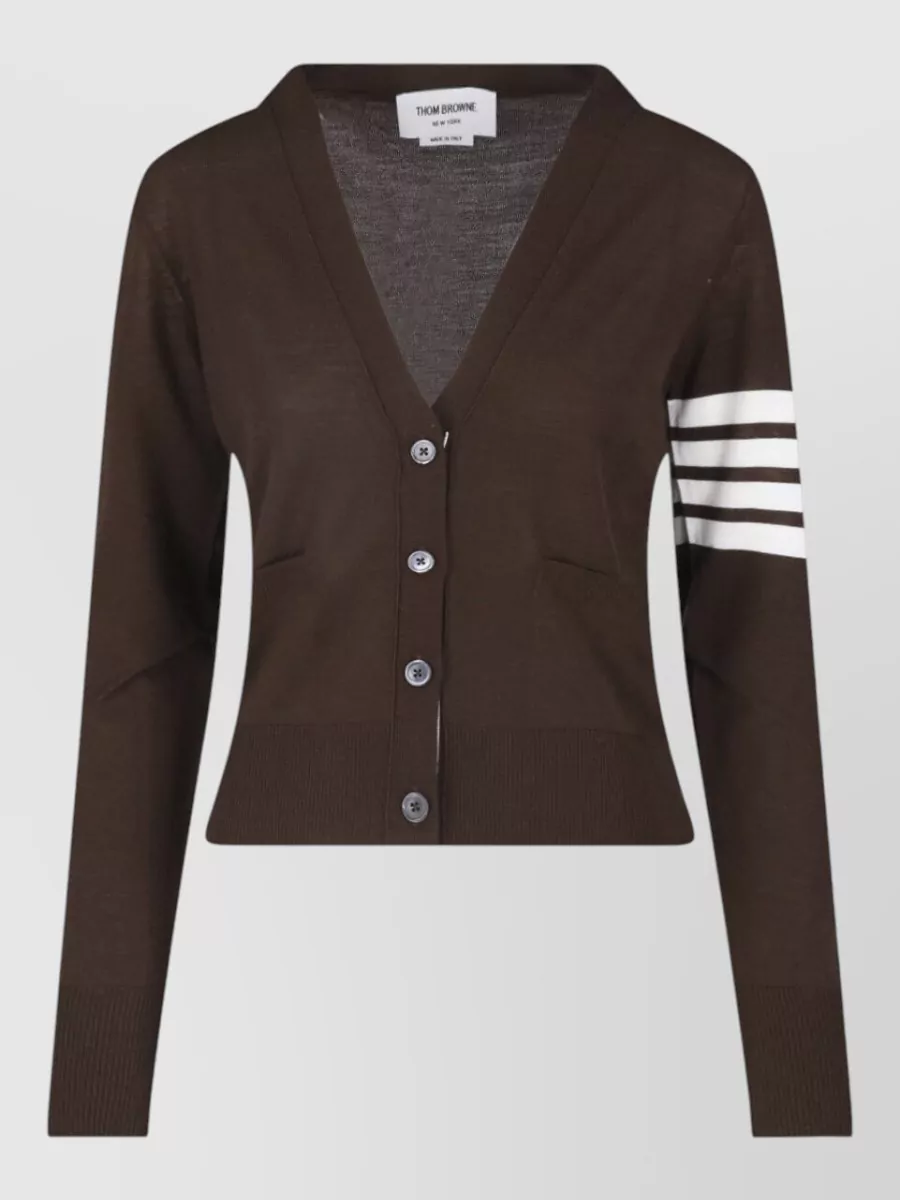 Thom Browne virgin wool crewneck fitted jacket