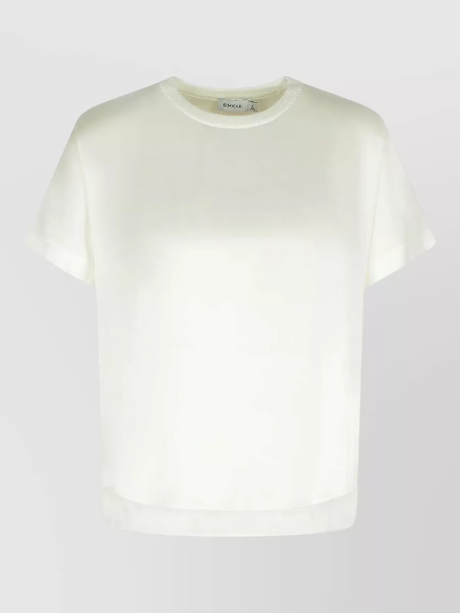Simkhai Addy Acetate Blend Crew Neck T-shirt