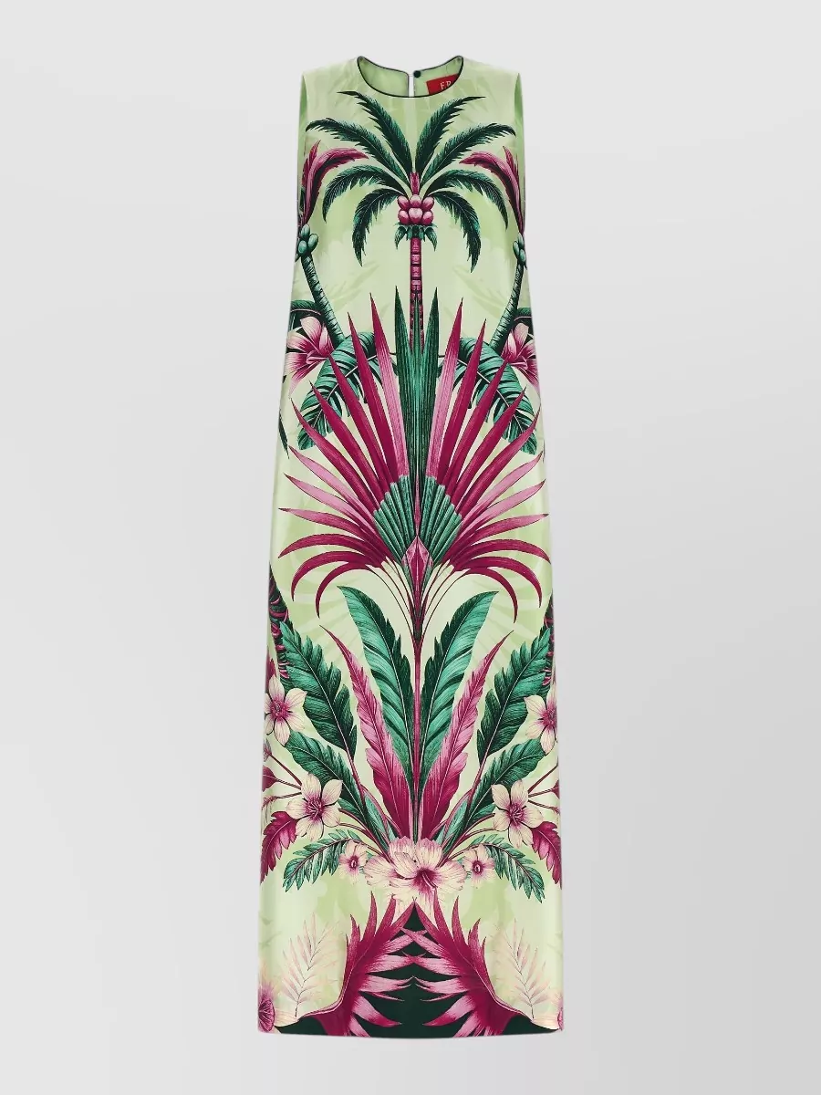 F.r.s For Restless Sleepers Silk printed sleeveless maxi dress