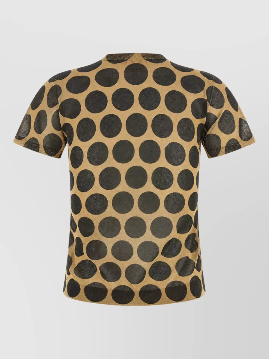Marni Metallic Polka-Dot Short-Sleeve Knit T-Shirt