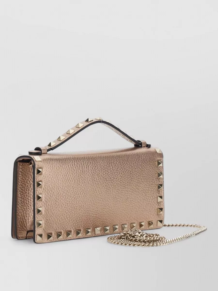 Valentino Garavani Rockstud Spike Leather Clutch Bag