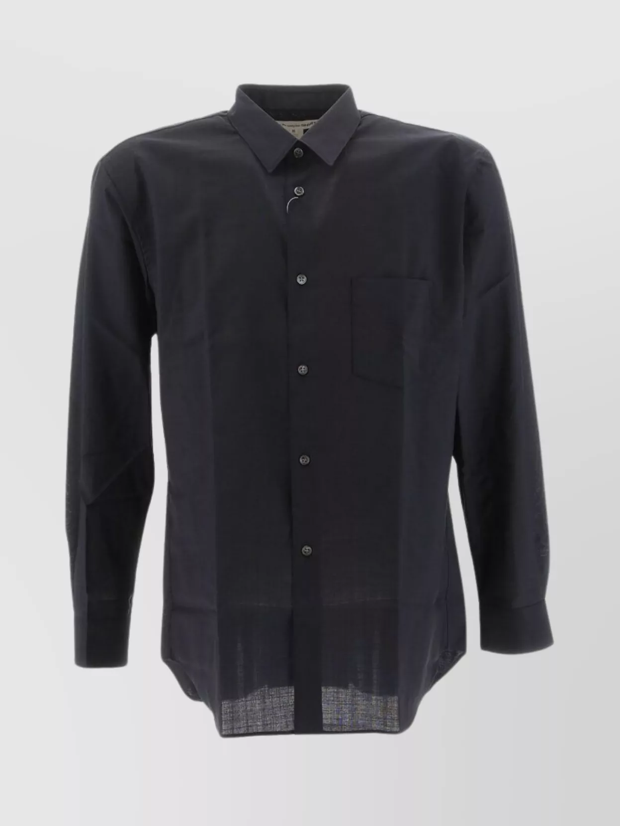 Shop Comme Des Garçons Wool Shirt Featuring Button-down Collar