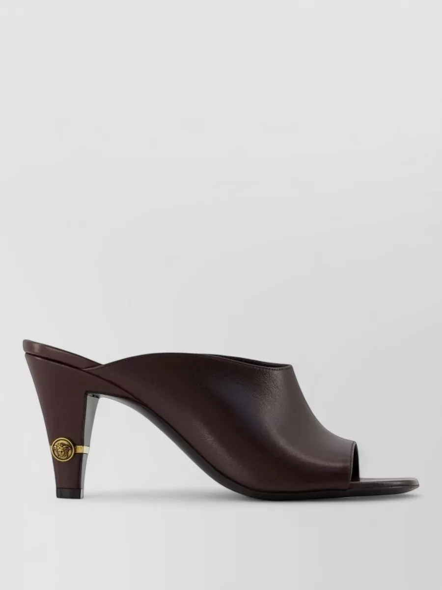 Versace leather open-toe mules