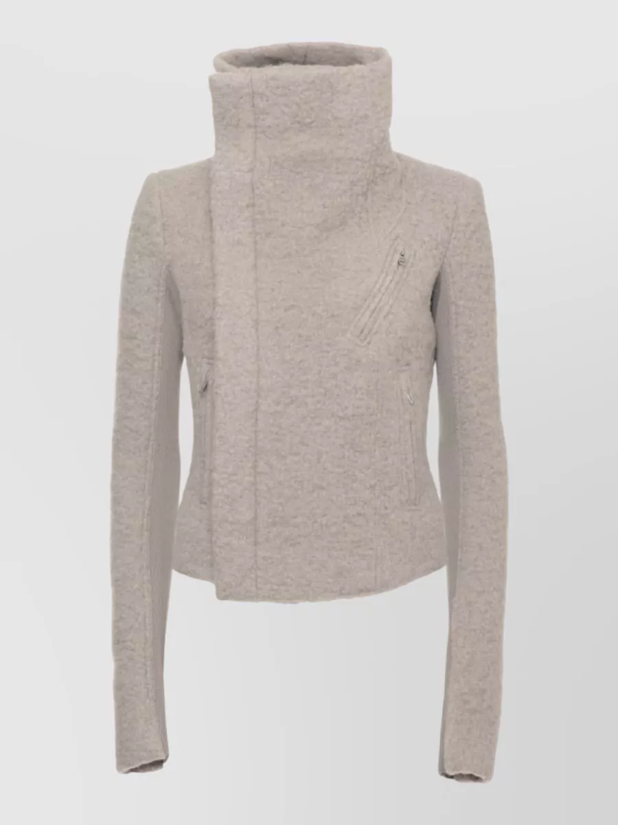 Rick Owens alpaca virgin wool short jacket