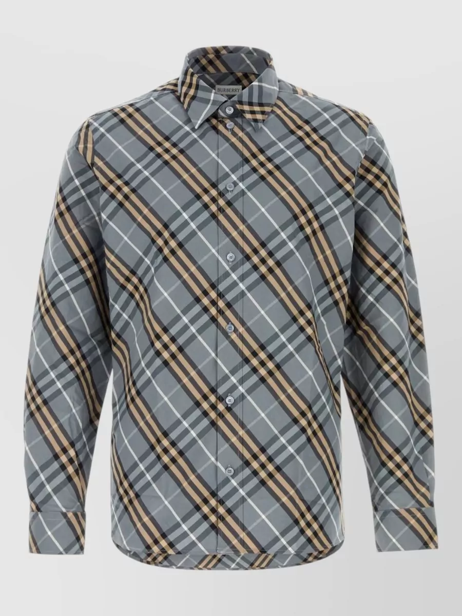 Burberry cotton checked long-sleeve shirt